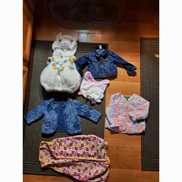 4 sweet jackets for kids appx 18 Mo-2T plus cap & mittens-some new with tags - Picture 2 of 9